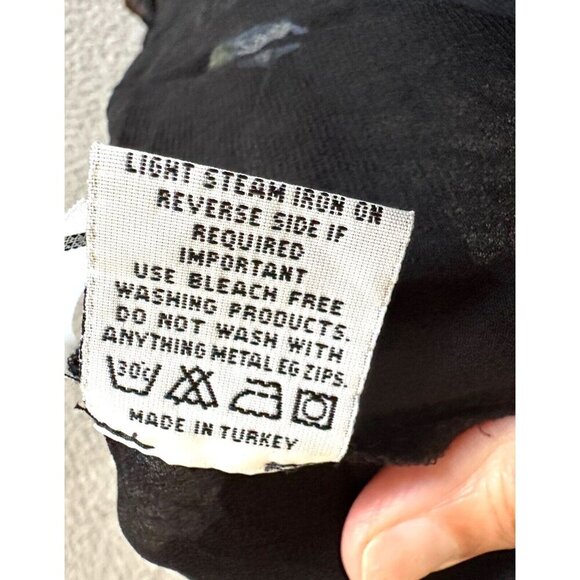 GHOST London Floral Blouse Trumpet Sleeve Flowy Boat Neck Spaghetti - Picture 8 of 16